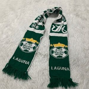Mexican soccer winter warm scarf Green and White Club Santos Laguna Scarf